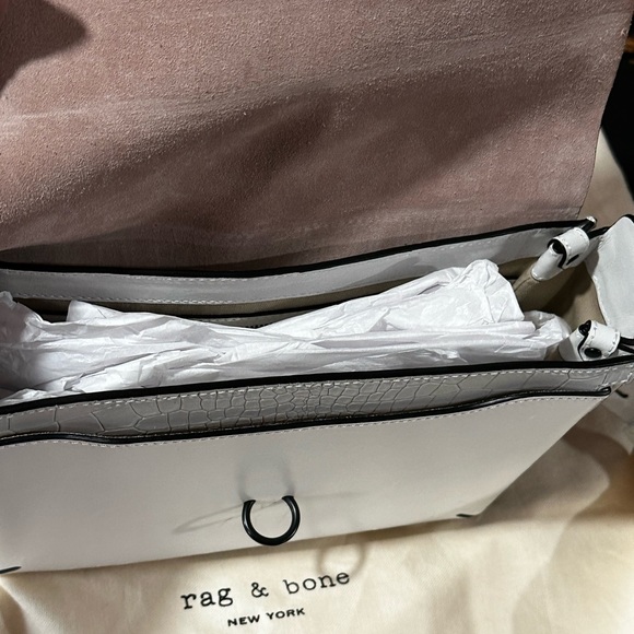 Rag & Bone Croc Embossed Enfield Shoulder bag - Picture 7 of 9